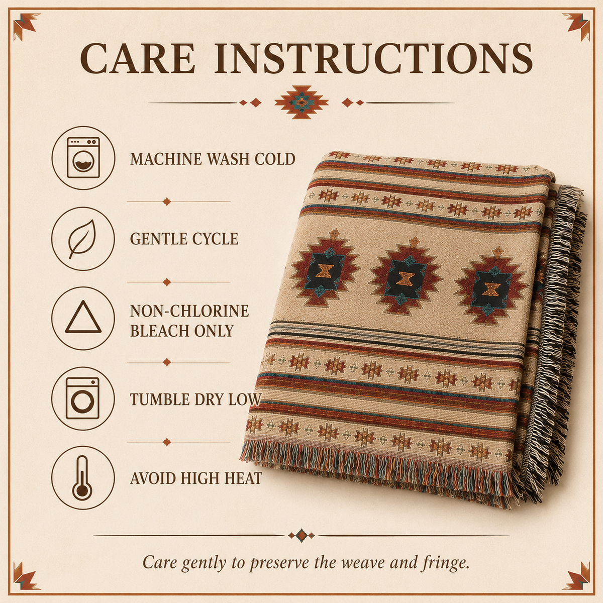 Southwestern Woven Throw Blanket