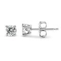 0.25 CTW Round Lab-Grown Diamond Stud Earrings in 14K Gold Over Sterling Silver (F Color, VS Clarity)-0