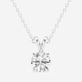 0.75 CTW Round Lab Grown Diamond Split Bail Solitaire Pendant in 14K White Gold Over Sterling-0