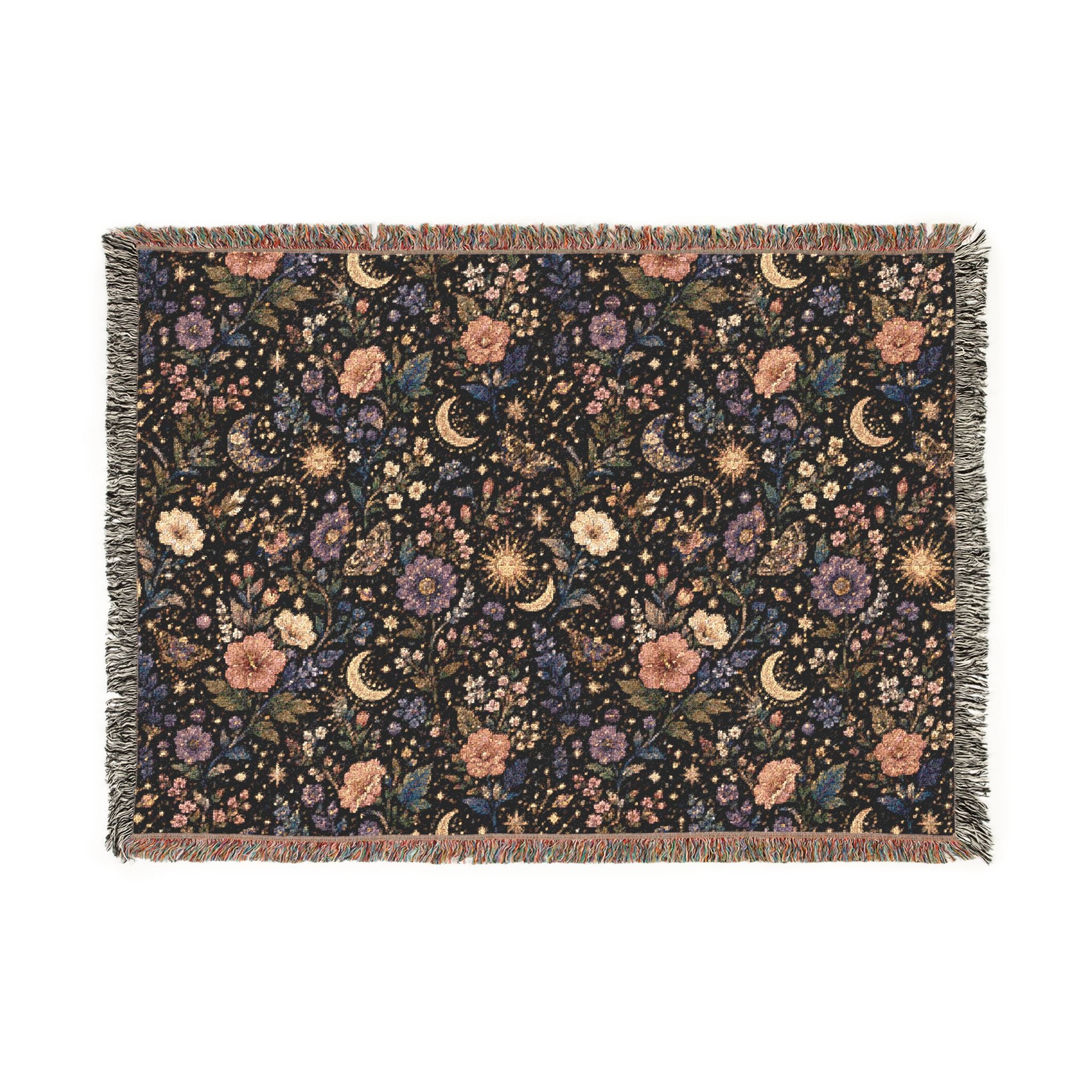 Celestial Floral Woven Throw