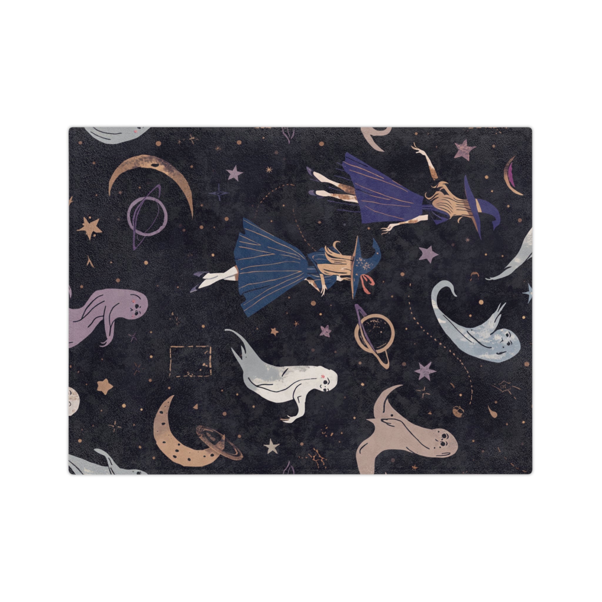 Witch & Ghosts Velveteen Blanket