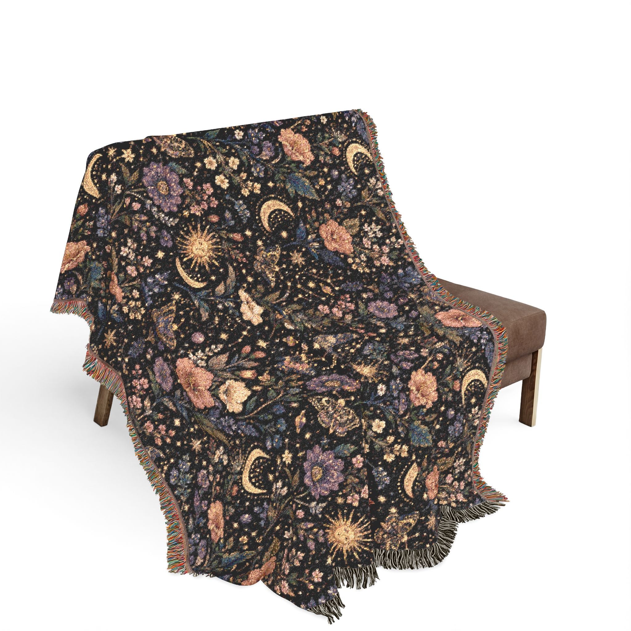 Celestial Floral Woven Throw