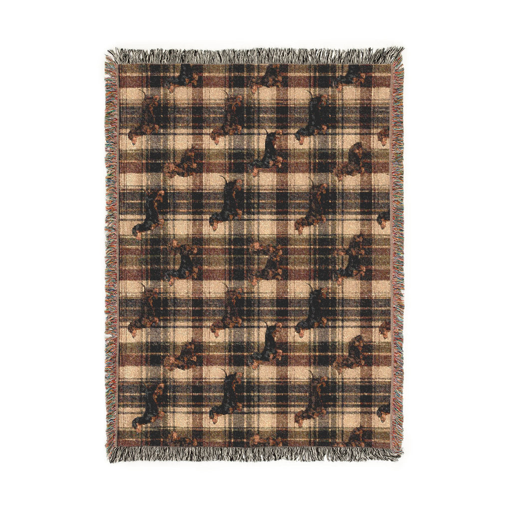 Dashaund Plaid Woven Blanket