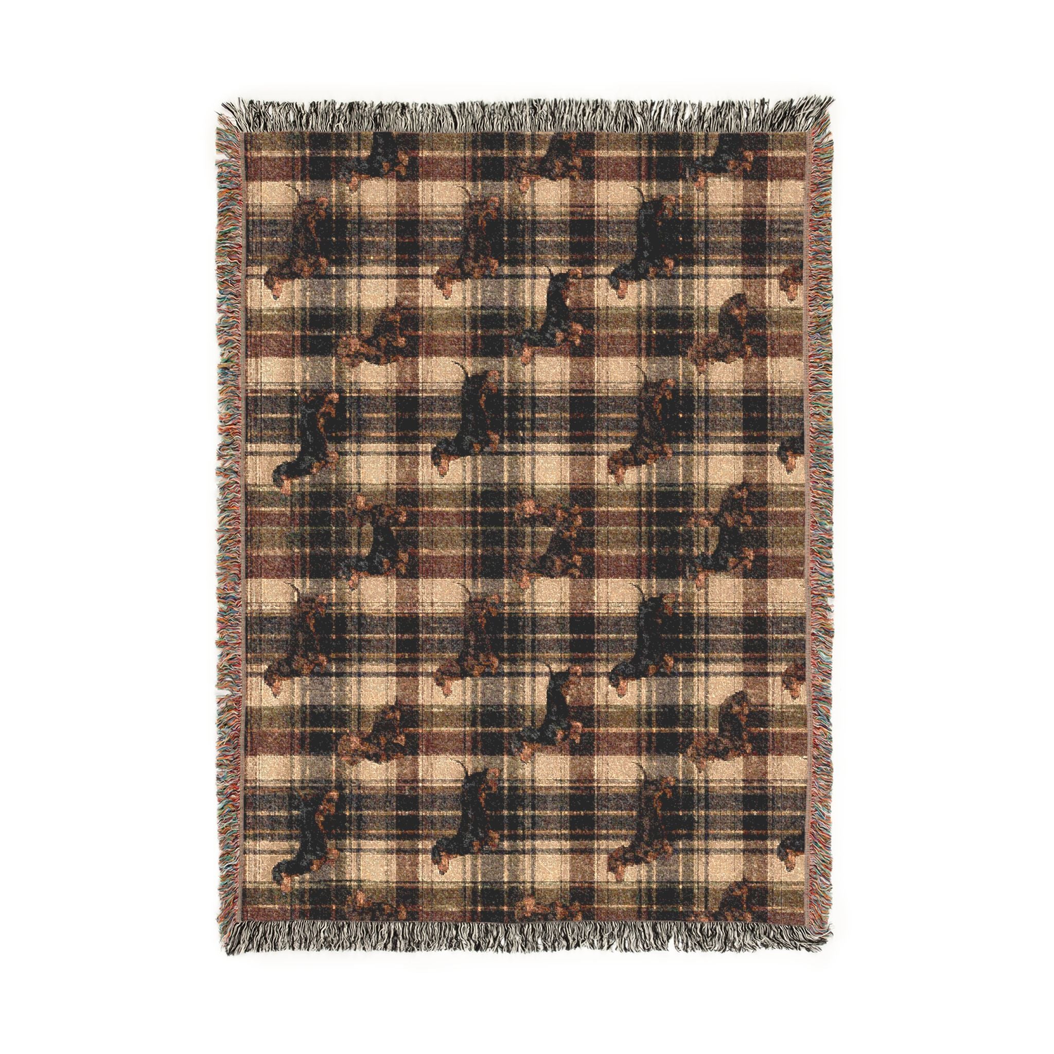 Dashaund Plaid Woven Blanket