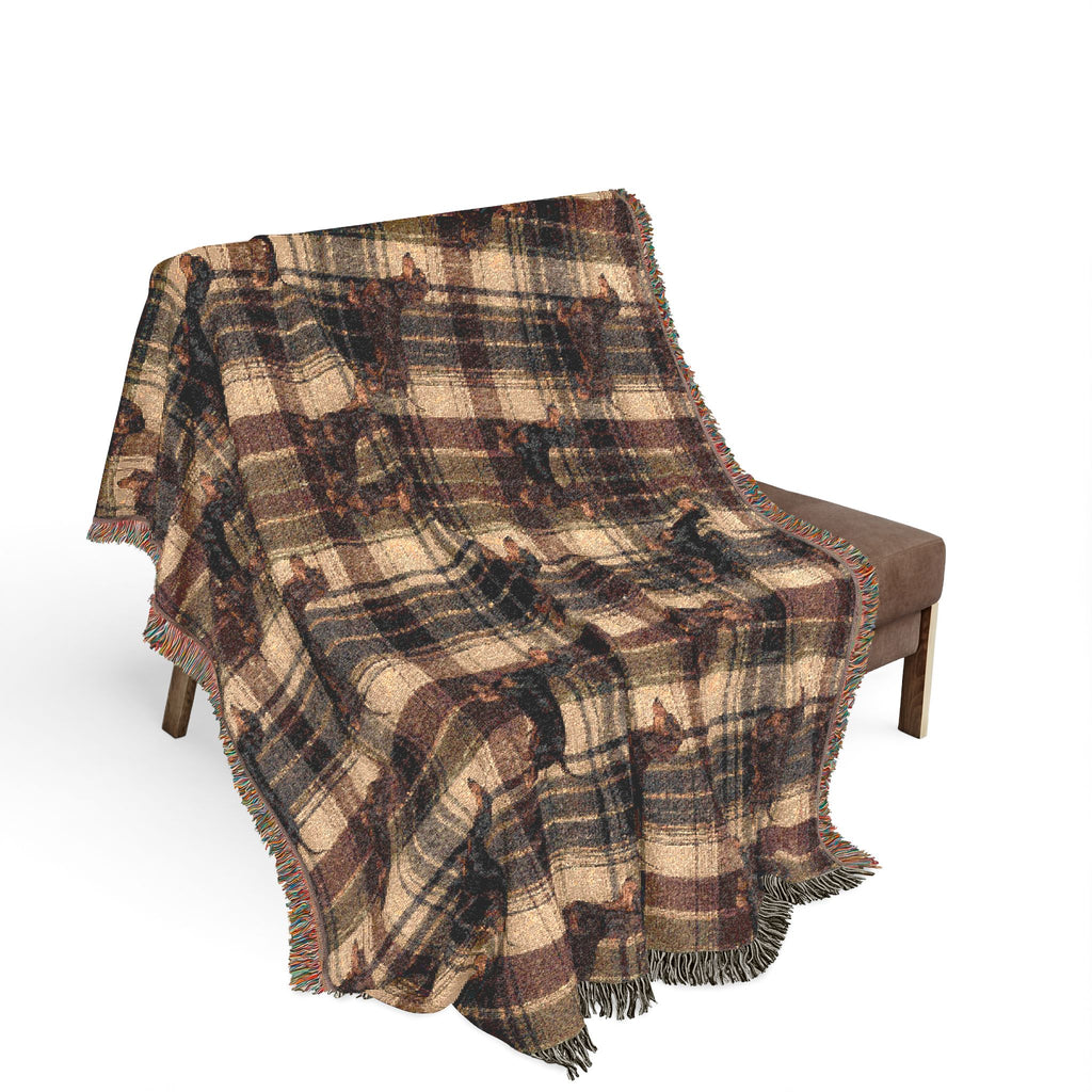 Dashaund Plaid Woven Blanket