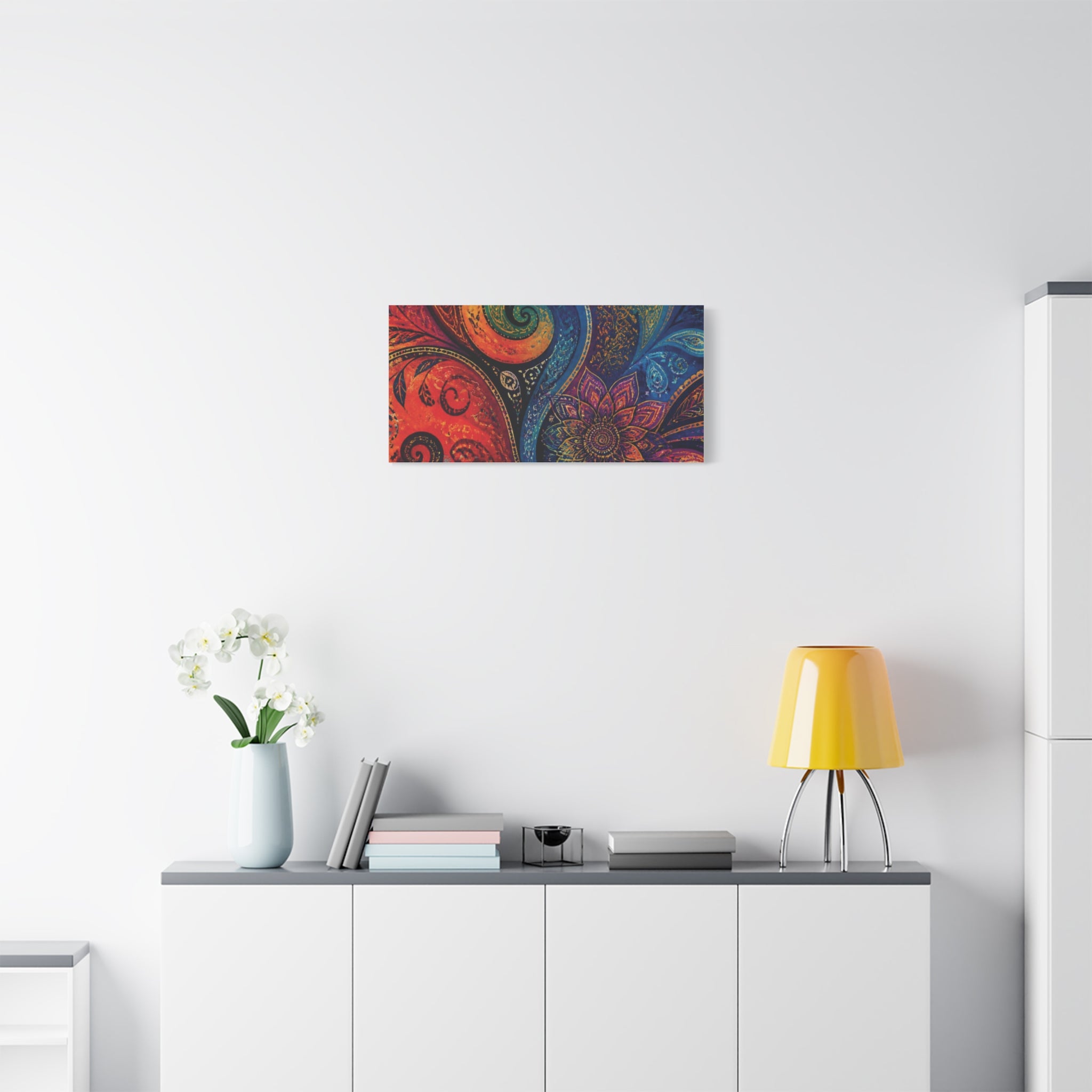 Colorful Paisley Mandala Wall Art Print | Abstract Wall Art