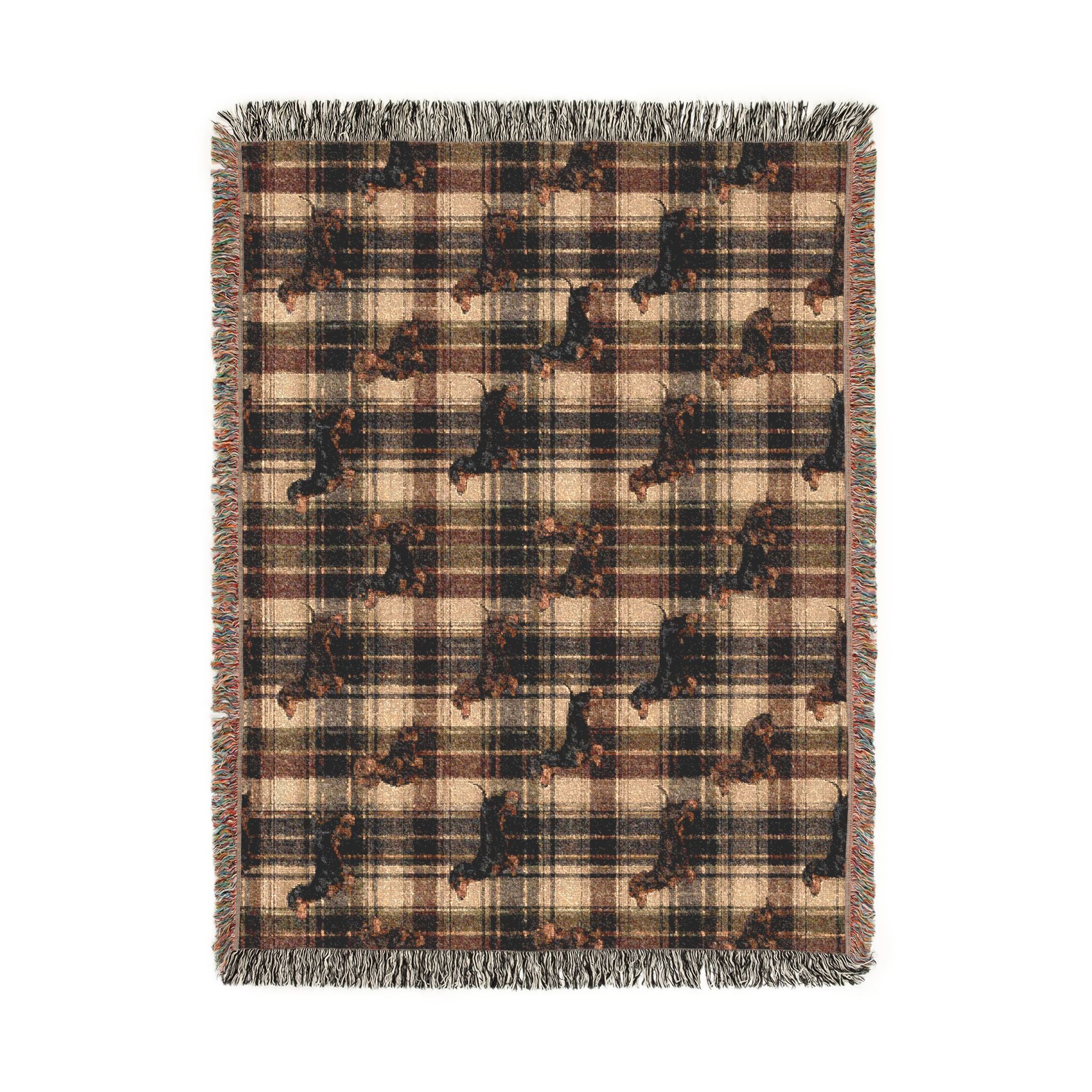 Dashaund Plaid Woven Blanket