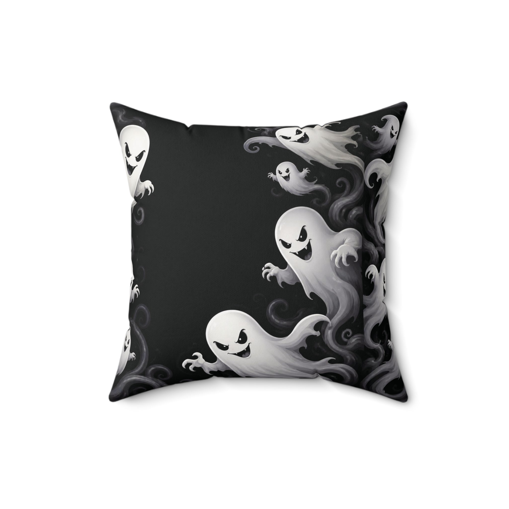 Spooky White Ghosts Decorative Pillow