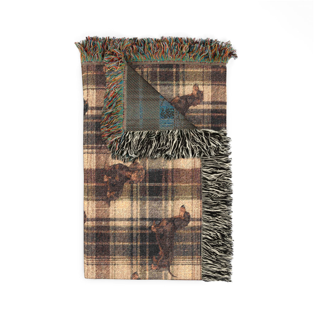 Dashaund Plaid Woven Blanket