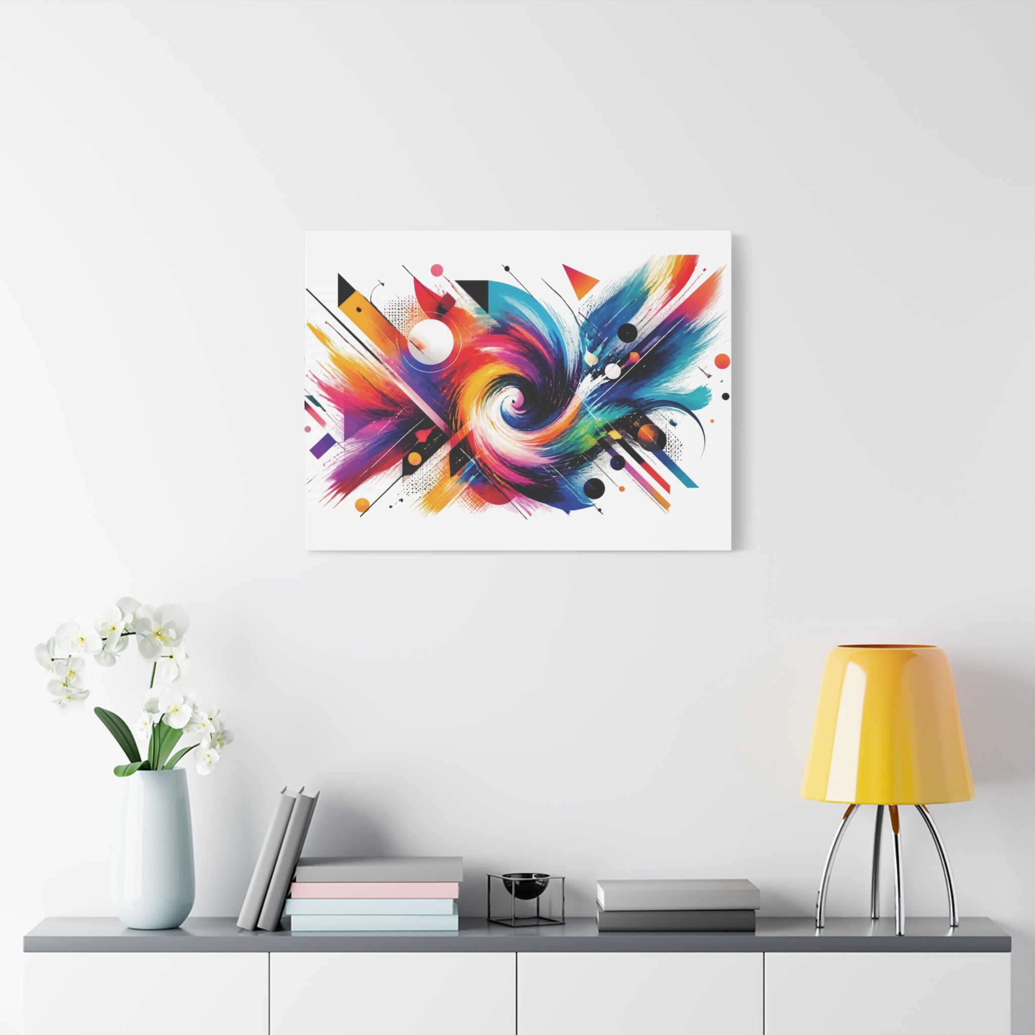 Abstract Color Swirl Matte Canvas