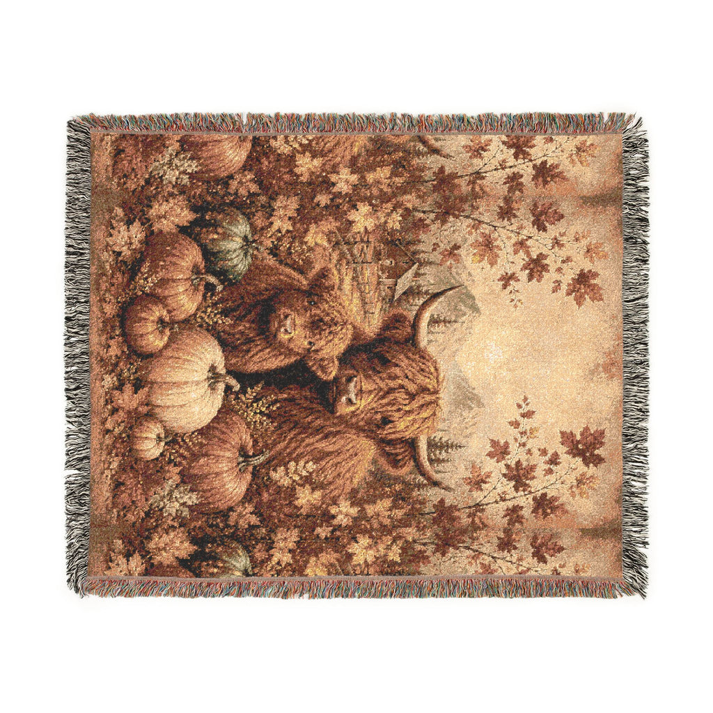 Highland Cows Woven Throw