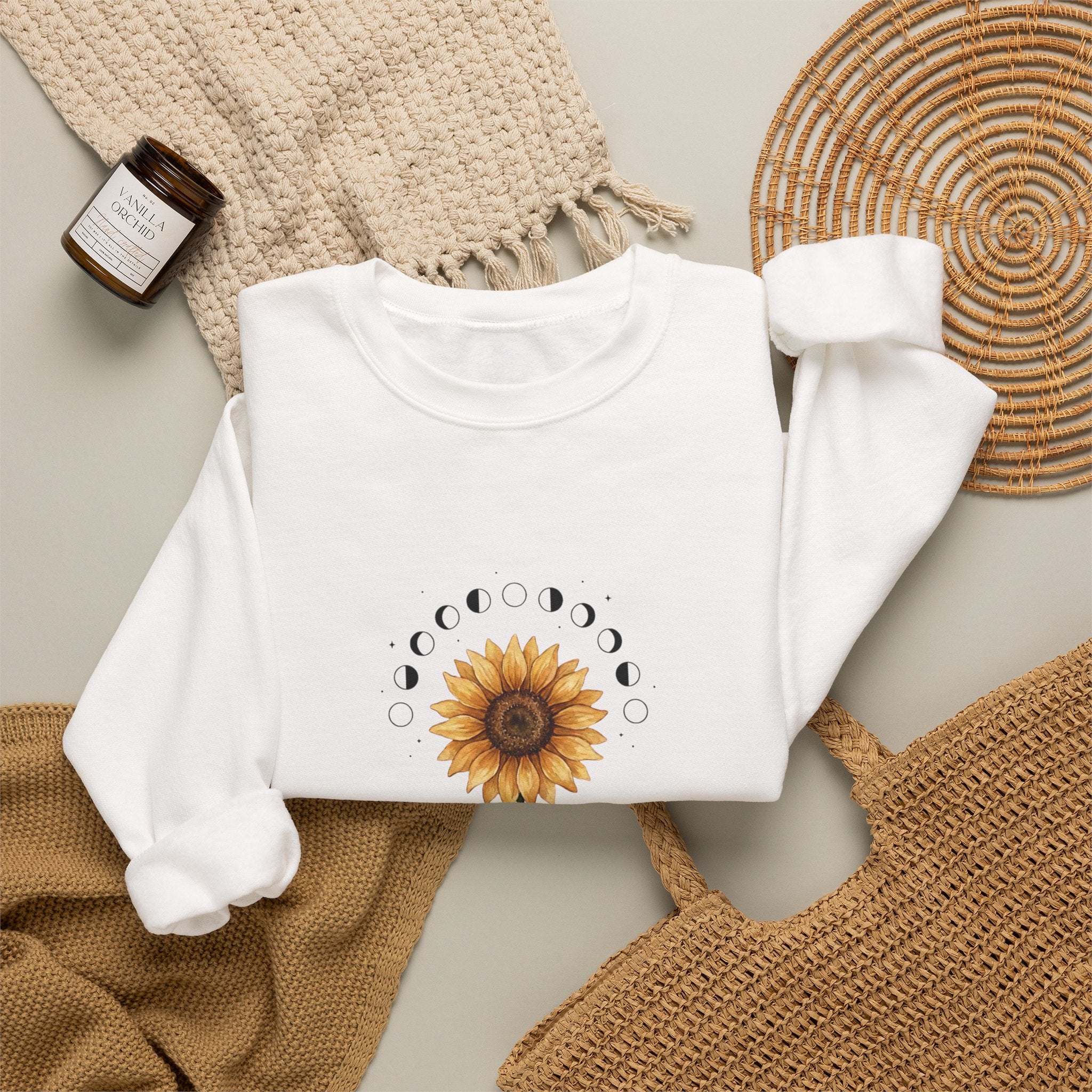 Sunflower Birth Flower Crewneck | Birth Month Botanical Sweatshirt