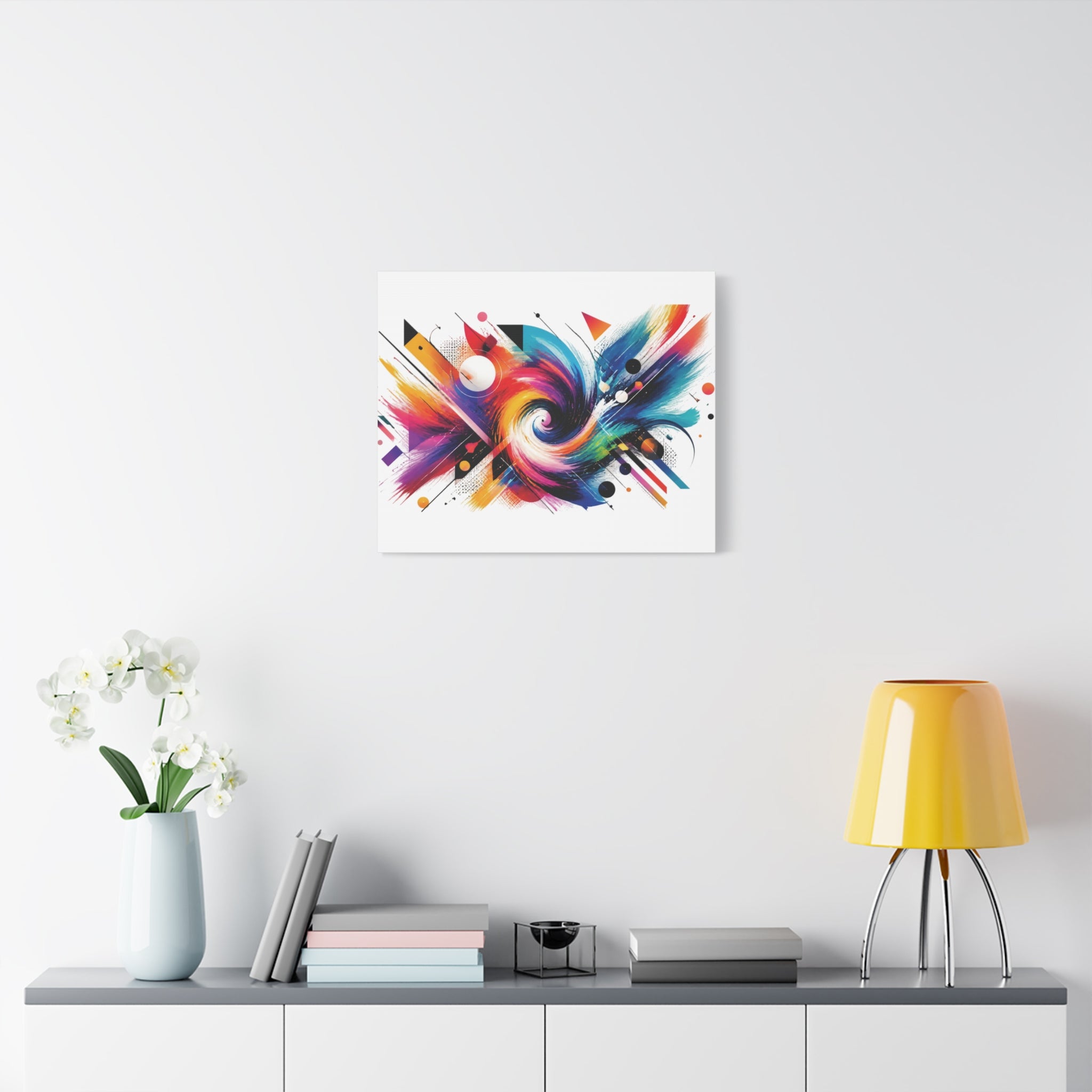 Abstract Color Swirl Matte Canvas