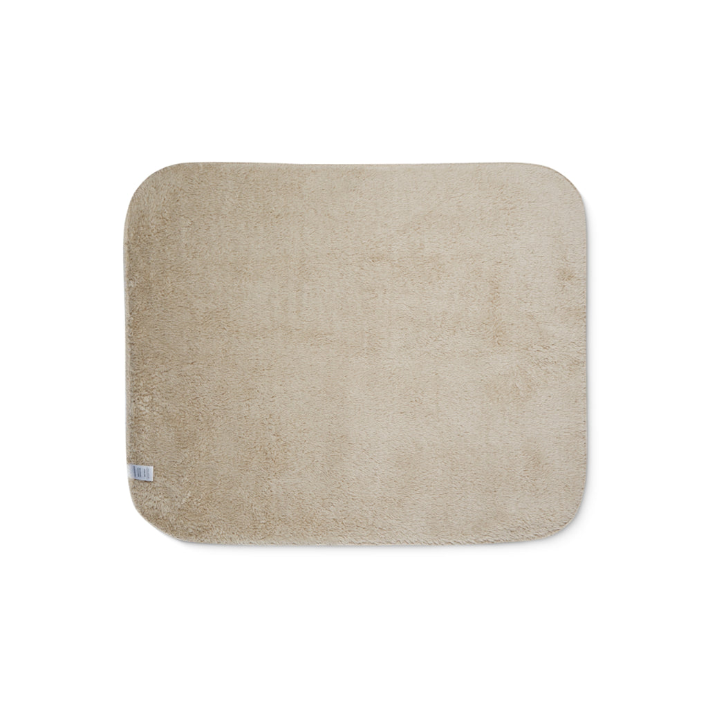Celestial Floral Pattern Sherpa Blanket | Moon and Flowers | Grey White Tan