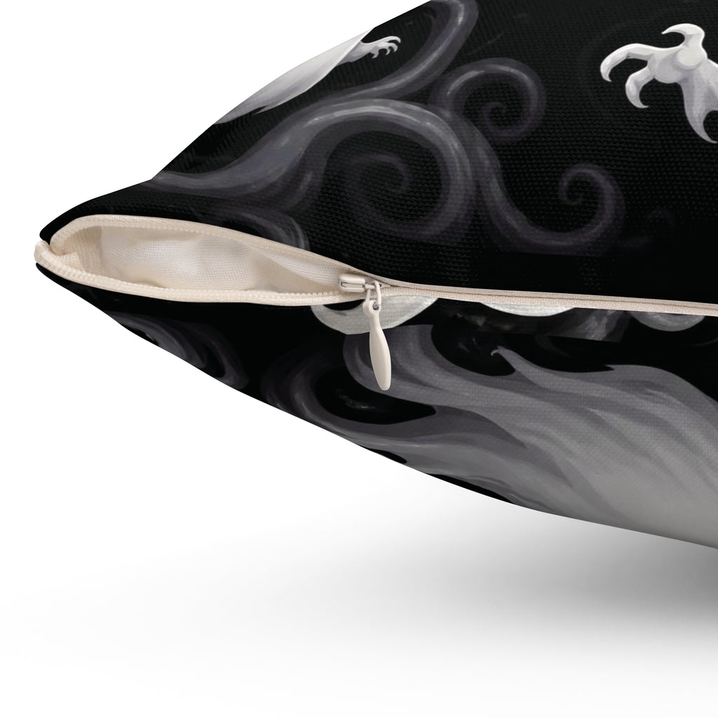 Spooky White Ghosts Decorative Pillow