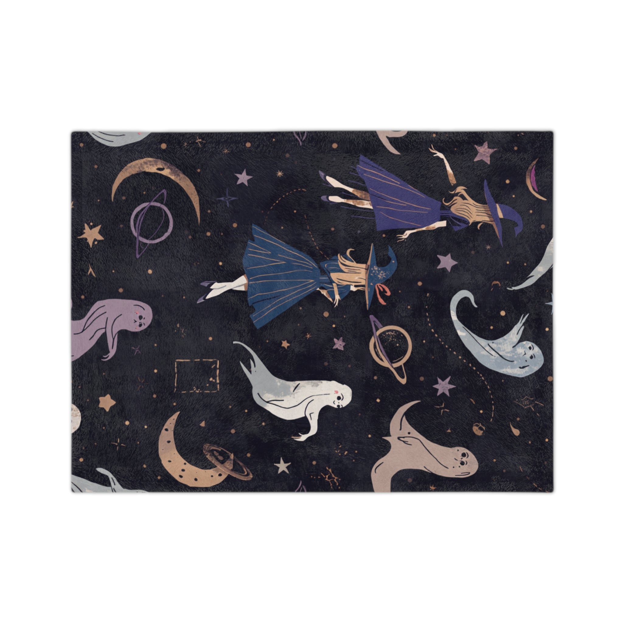 Witch & Ghosts Velveteen Blanket