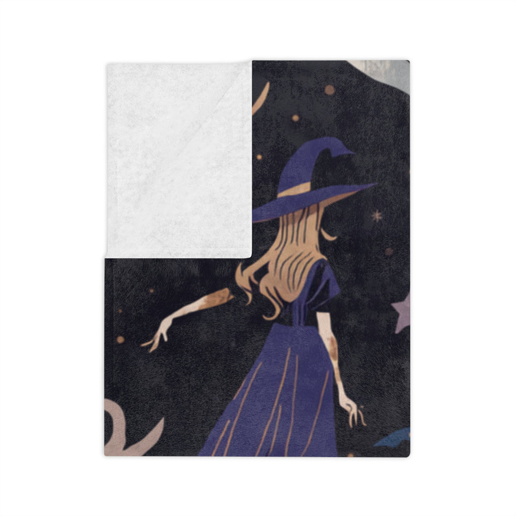 Witch & Ghosts Velveteen Blanket