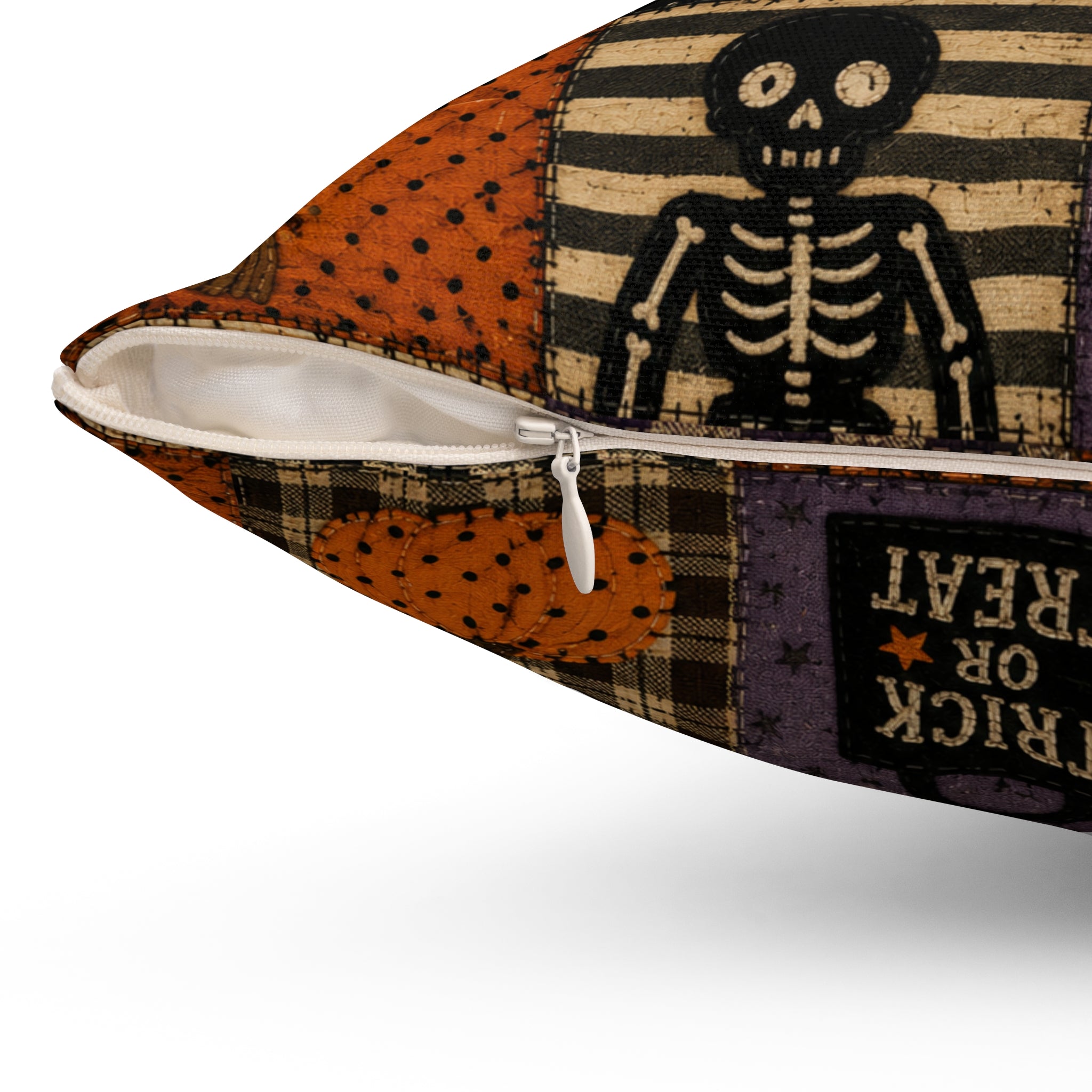 Halloween Patchwork Throw Pillow