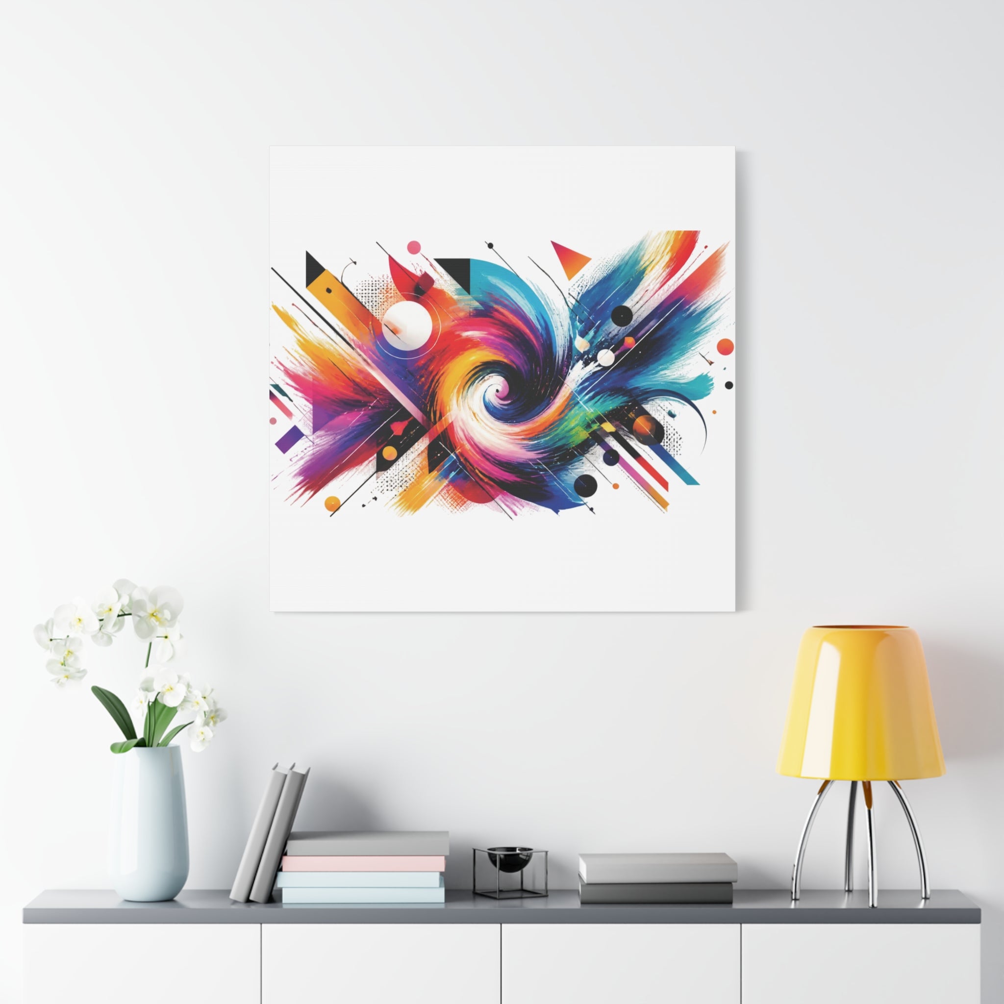 Abstract Color Swirl Matte Canvas