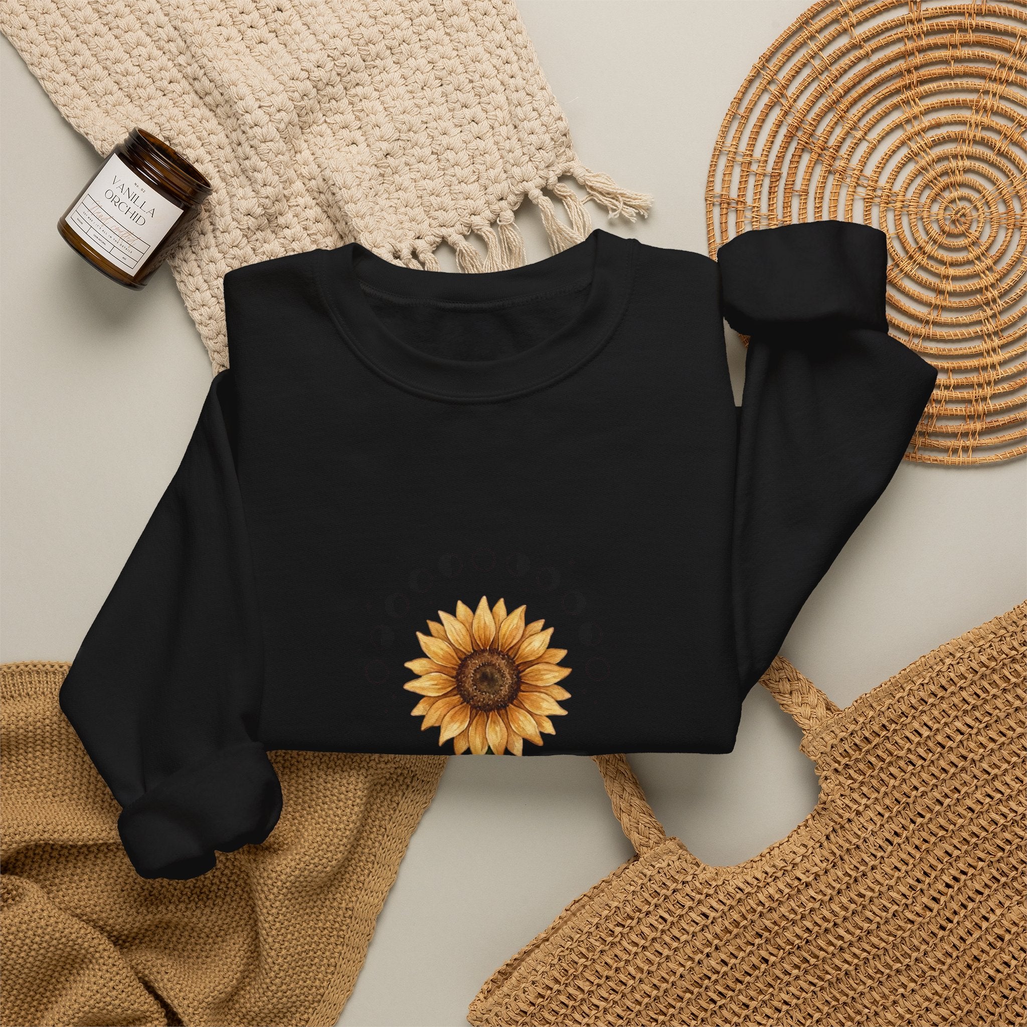 Sunflower Birth Flower Crewneck | Birth Month Botanical Sweatshirt