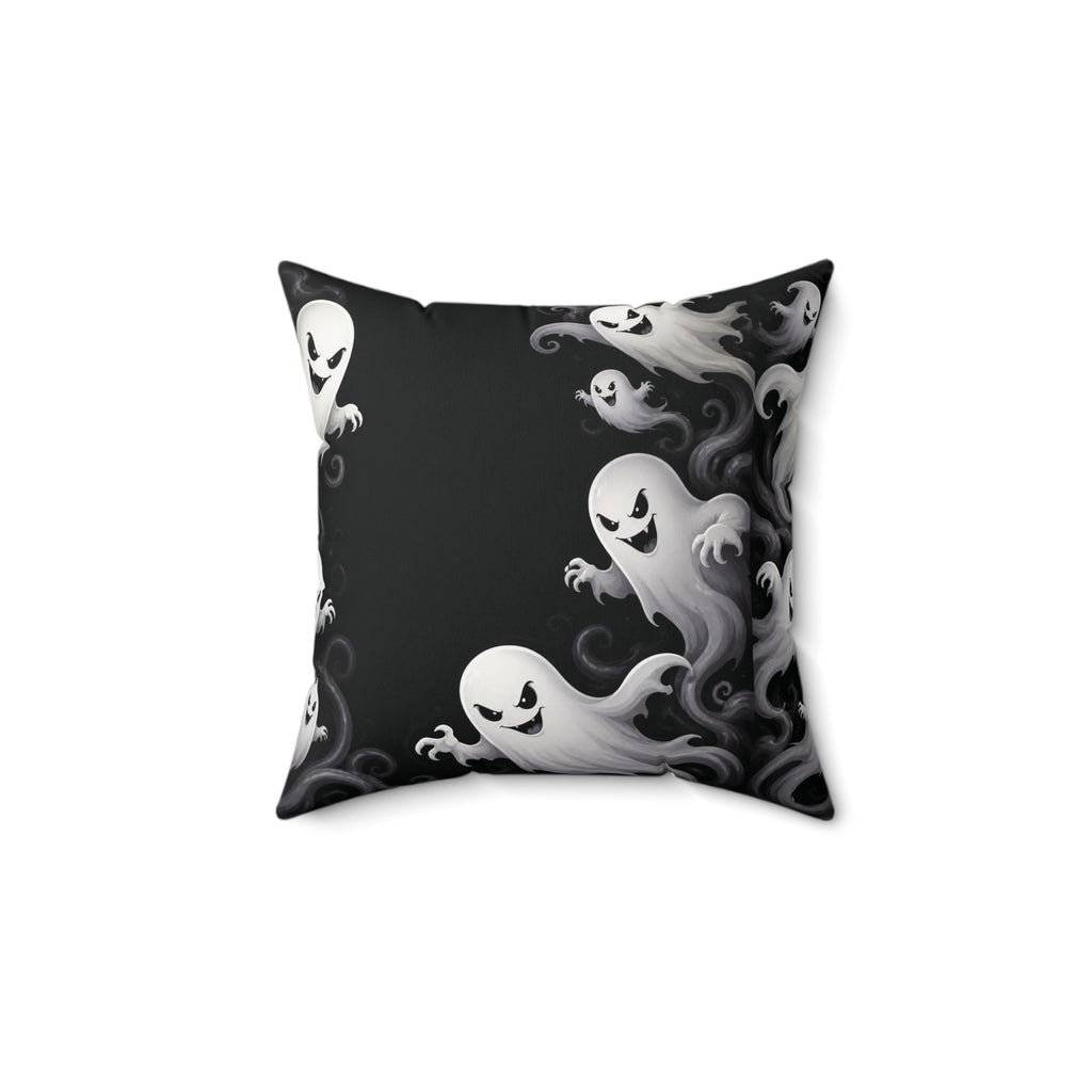 Spooky White Ghosts Decorative Pillow