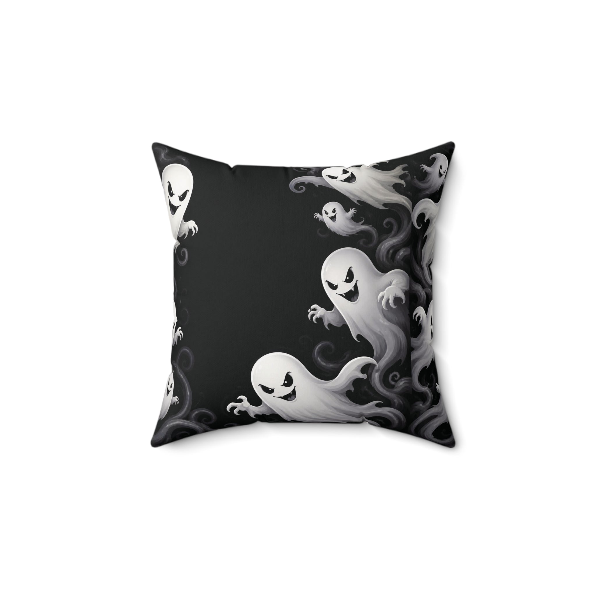 Spooky White Ghosts Decorative Pillow