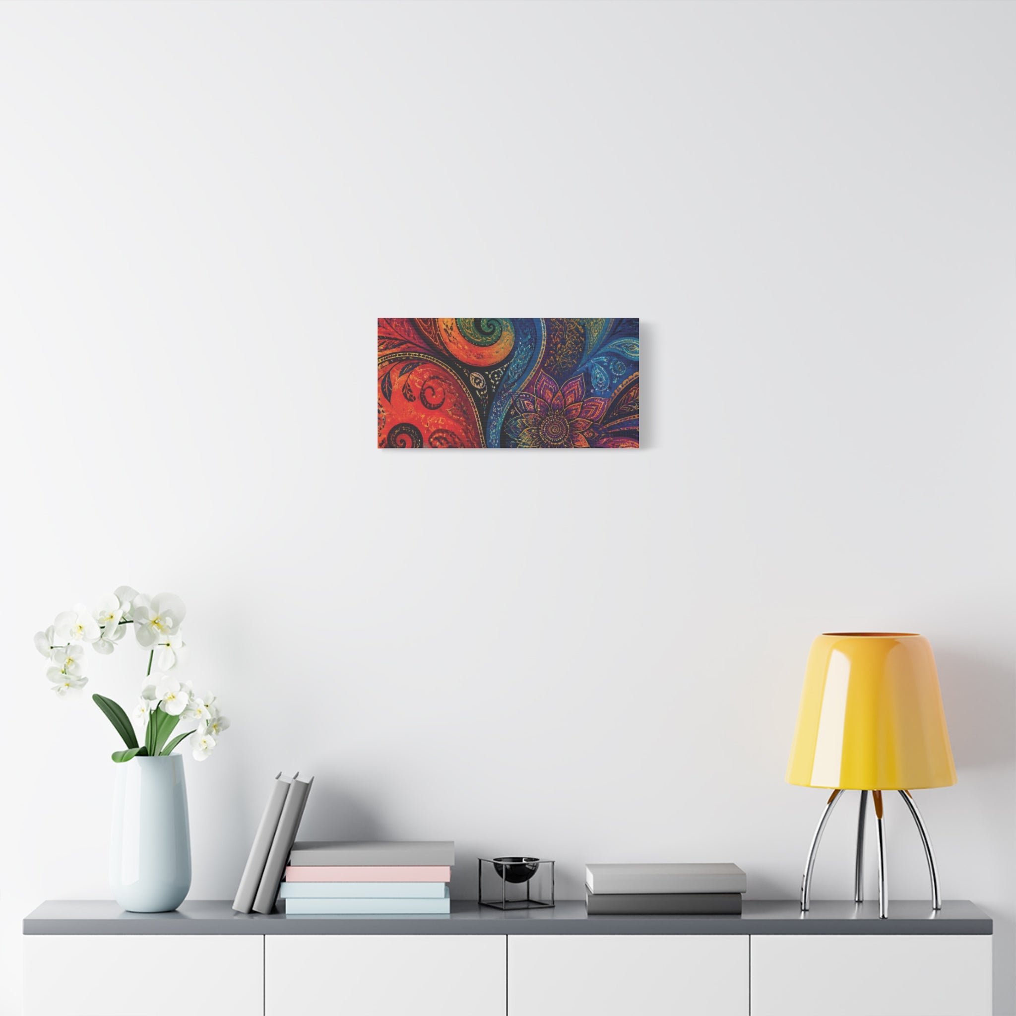 Colorful Paisley Mandala Wall Art Print | Abstract Wall Art
