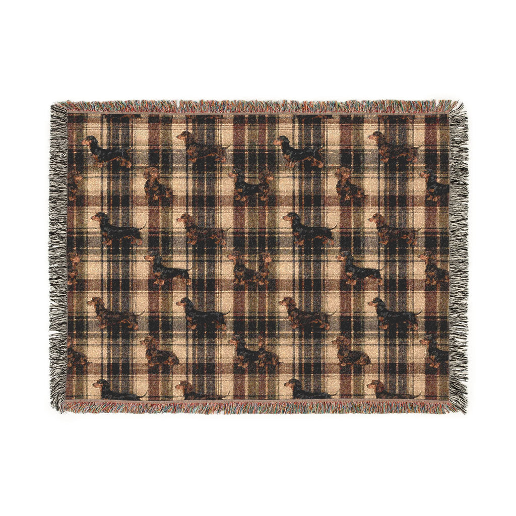 Dashaund Plaid Woven Blanket