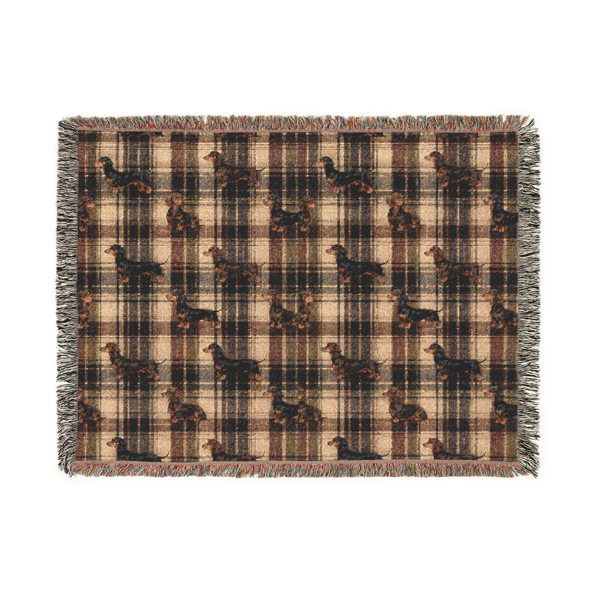 Dashaund Plaid Woven Blanket