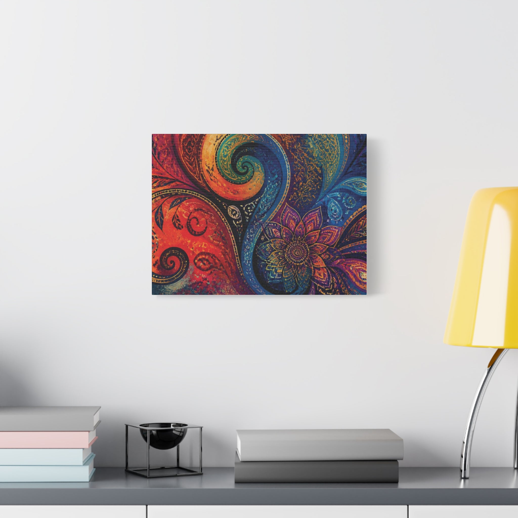 Colorful Paisley Mandala Wall Art Print | Abstract Wall Art