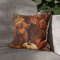 Autumn Highland Cow Pillow