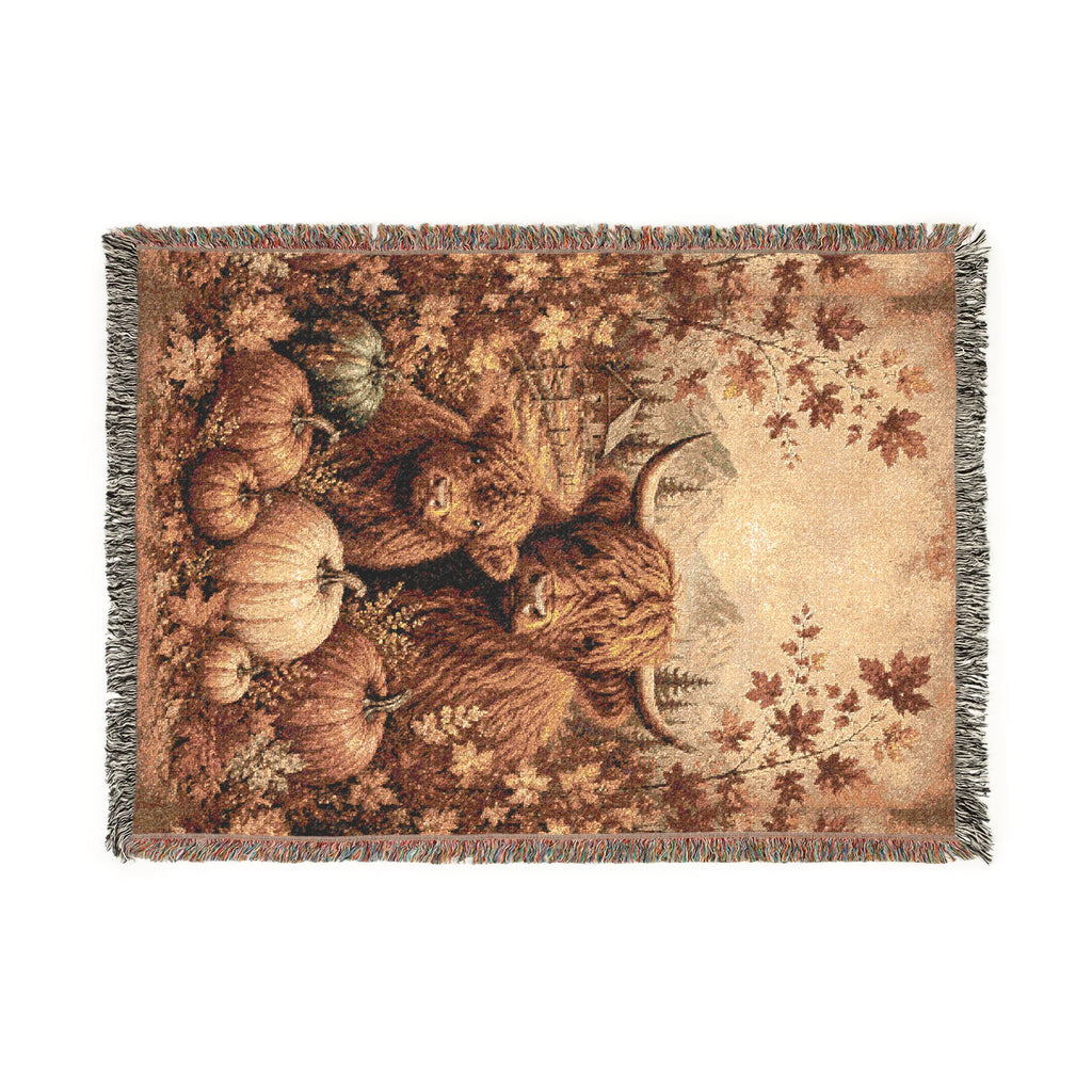 Highland Cows Woven Throw