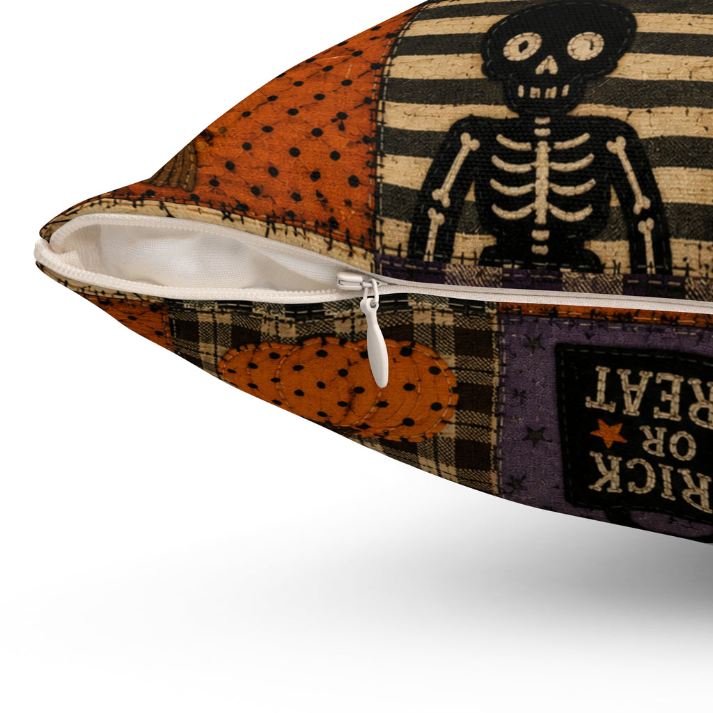 Halloween Patchwork Throw Pillow