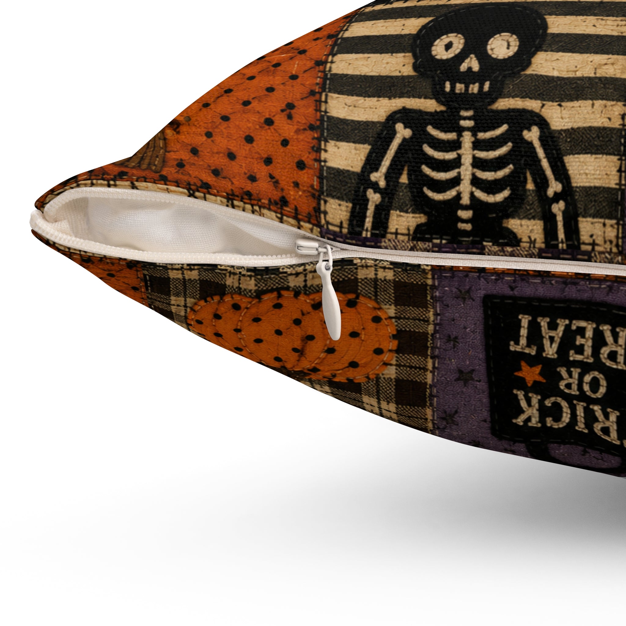 Halloween Patchwork Throw Pillow
