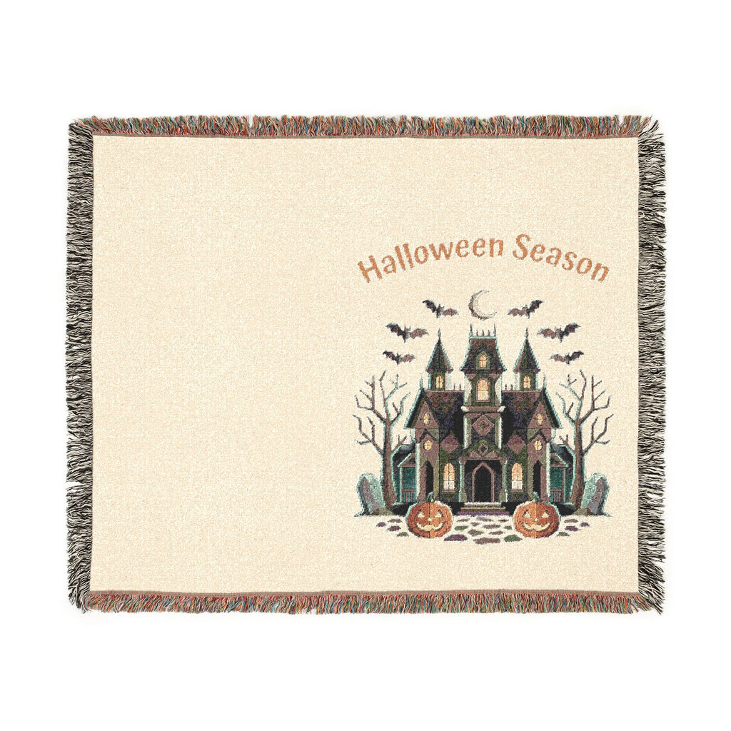 Haunted Mansion Halloween Season Woven Throw