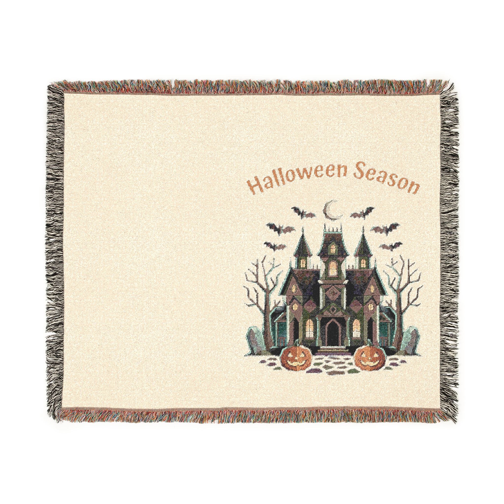 Haunted Mansion Halloween Season Woven Throw