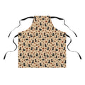 Autumn Cats Kitchen Apron — Cute Black Cat & Pumpkin Pattern