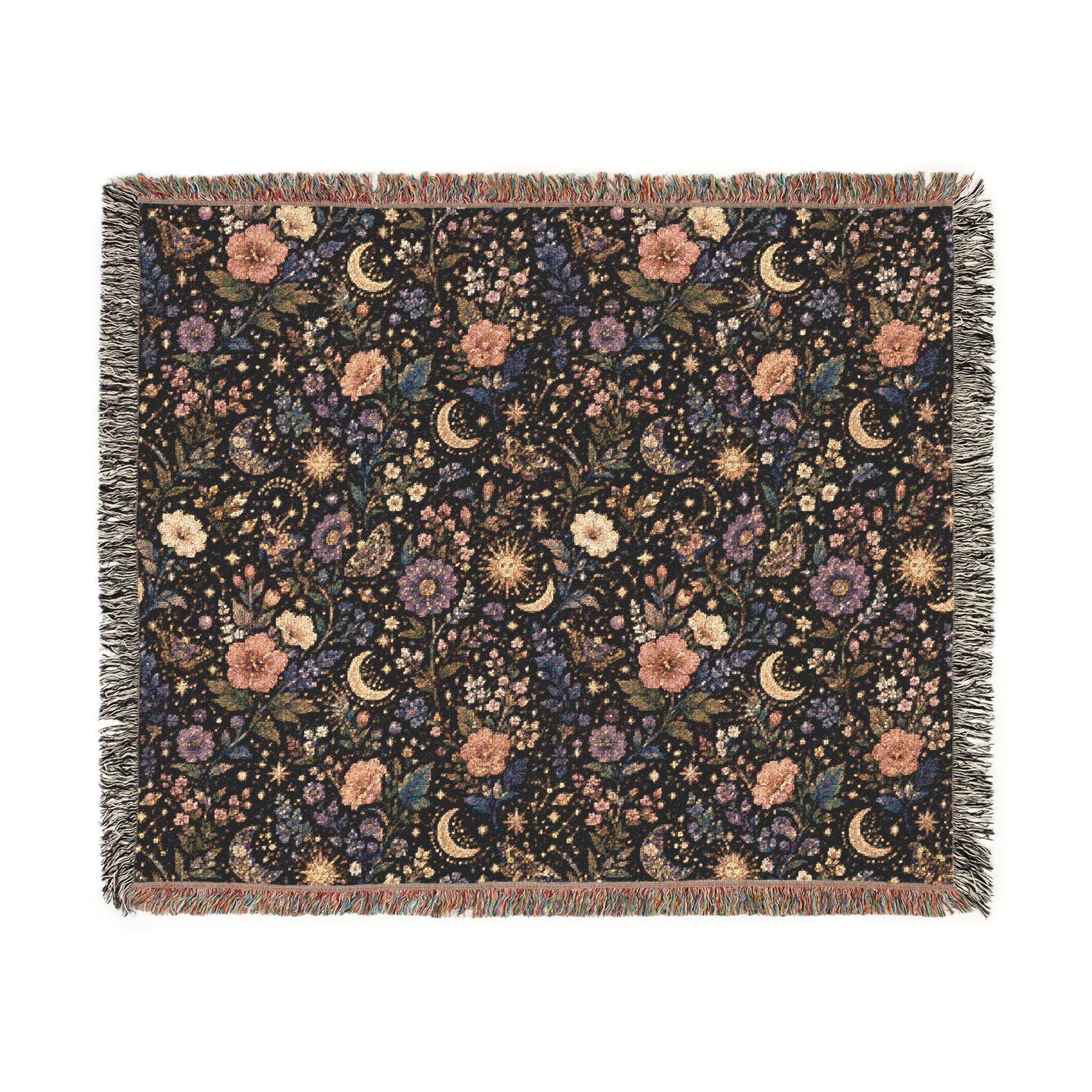 Celestial Floral Woven Throw