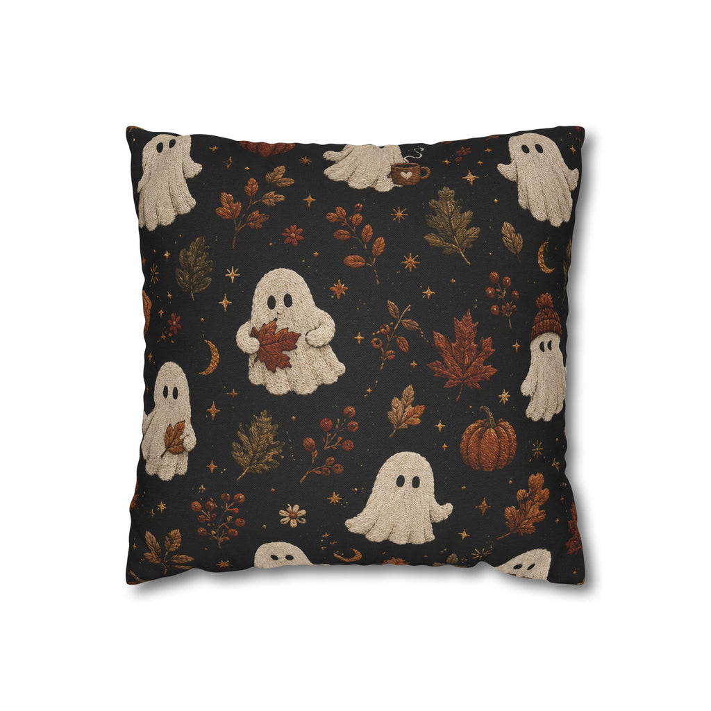 Cute Ghosts and Autumn Leaves Pillowcase