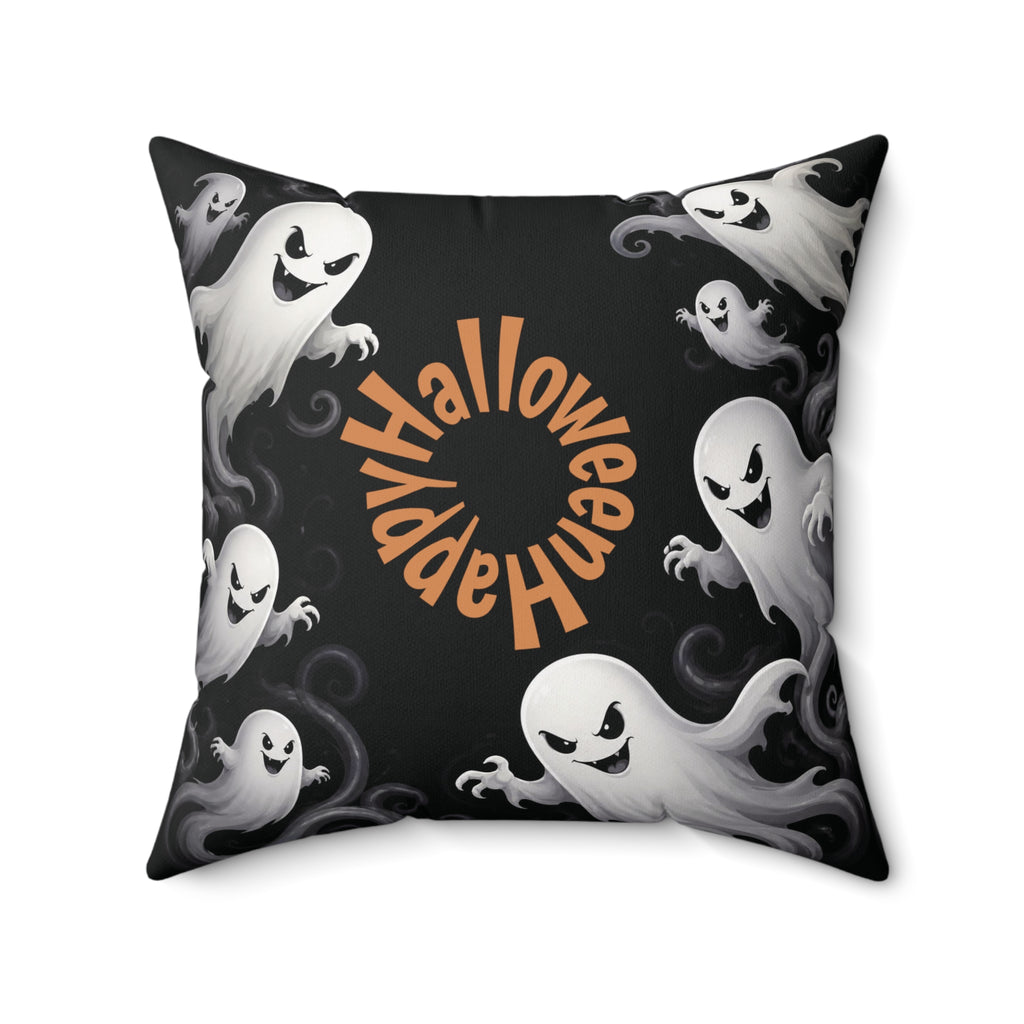 Spooky White Ghosts Decorative Pillow