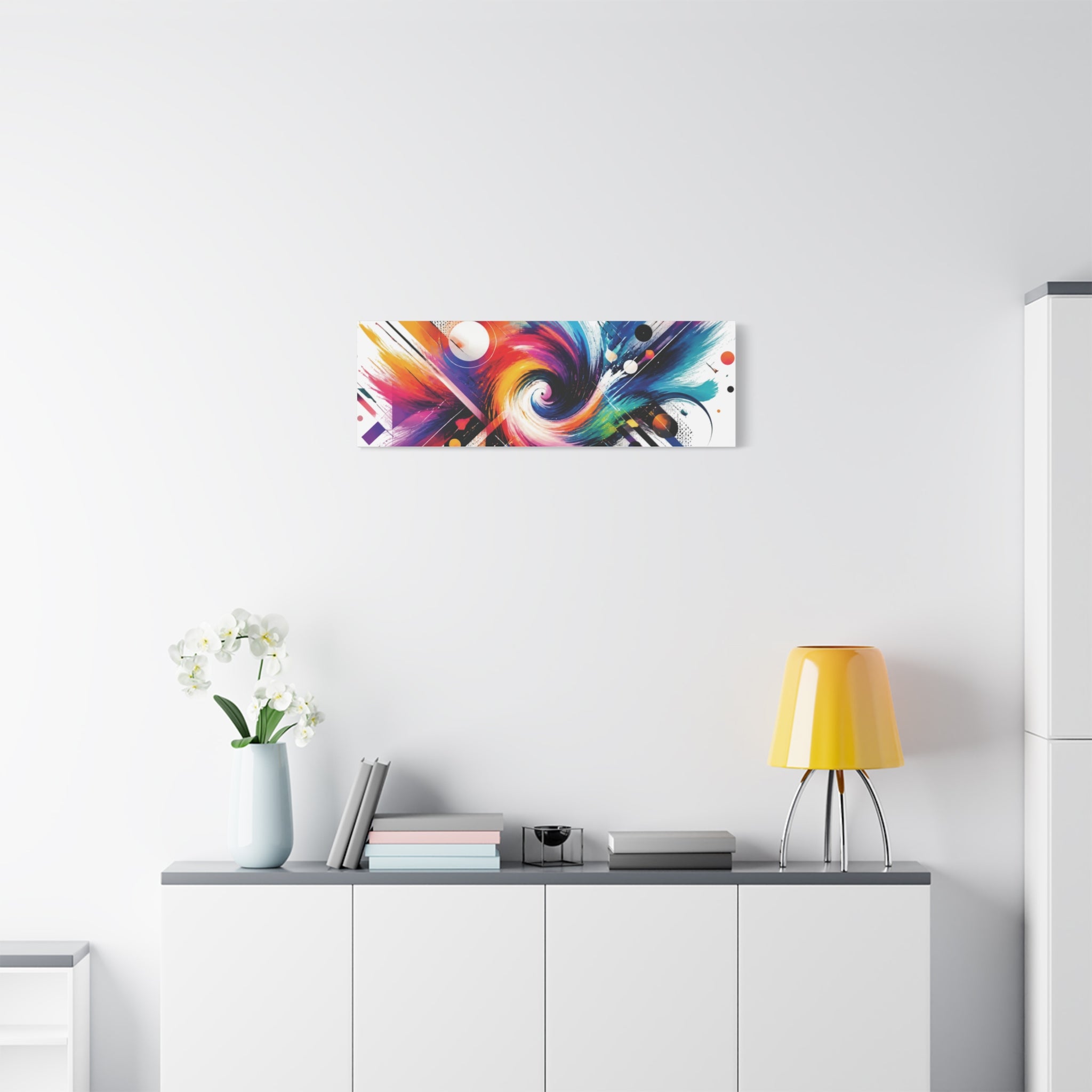 Abstract Color Swirl Matte Canvas