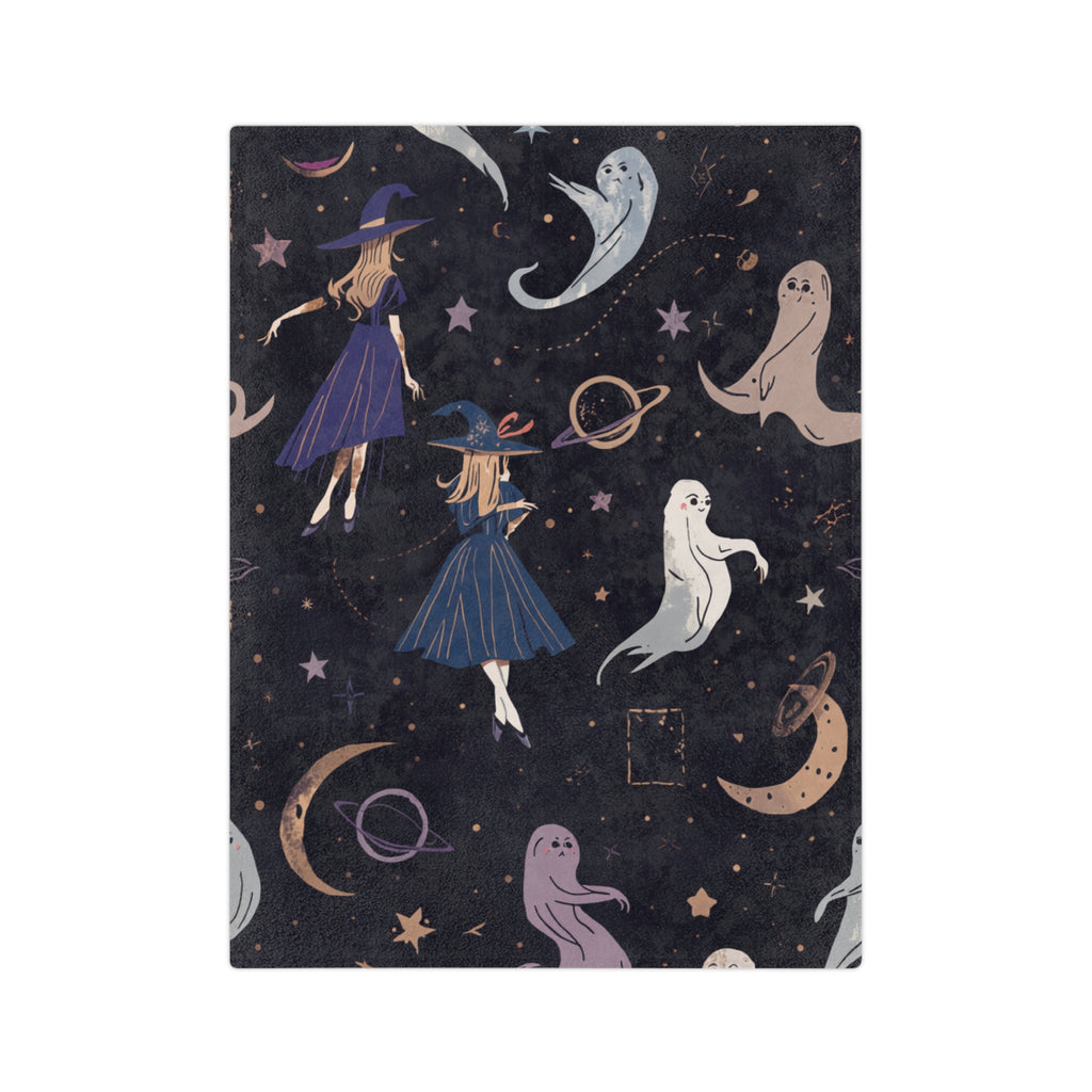 Witch & Ghosts Velveteen Blanket