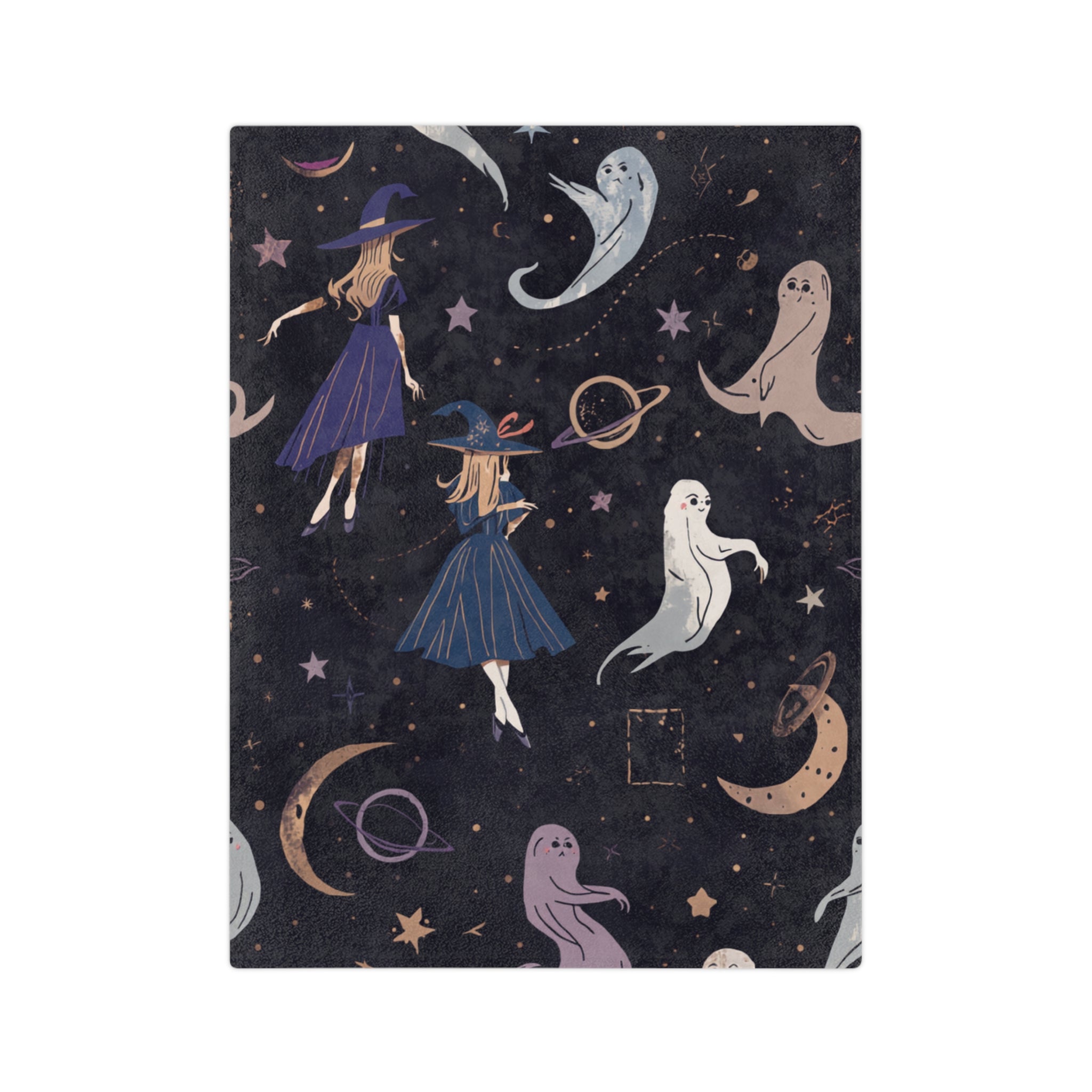 Witch & Ghosts Velveteen Blanket