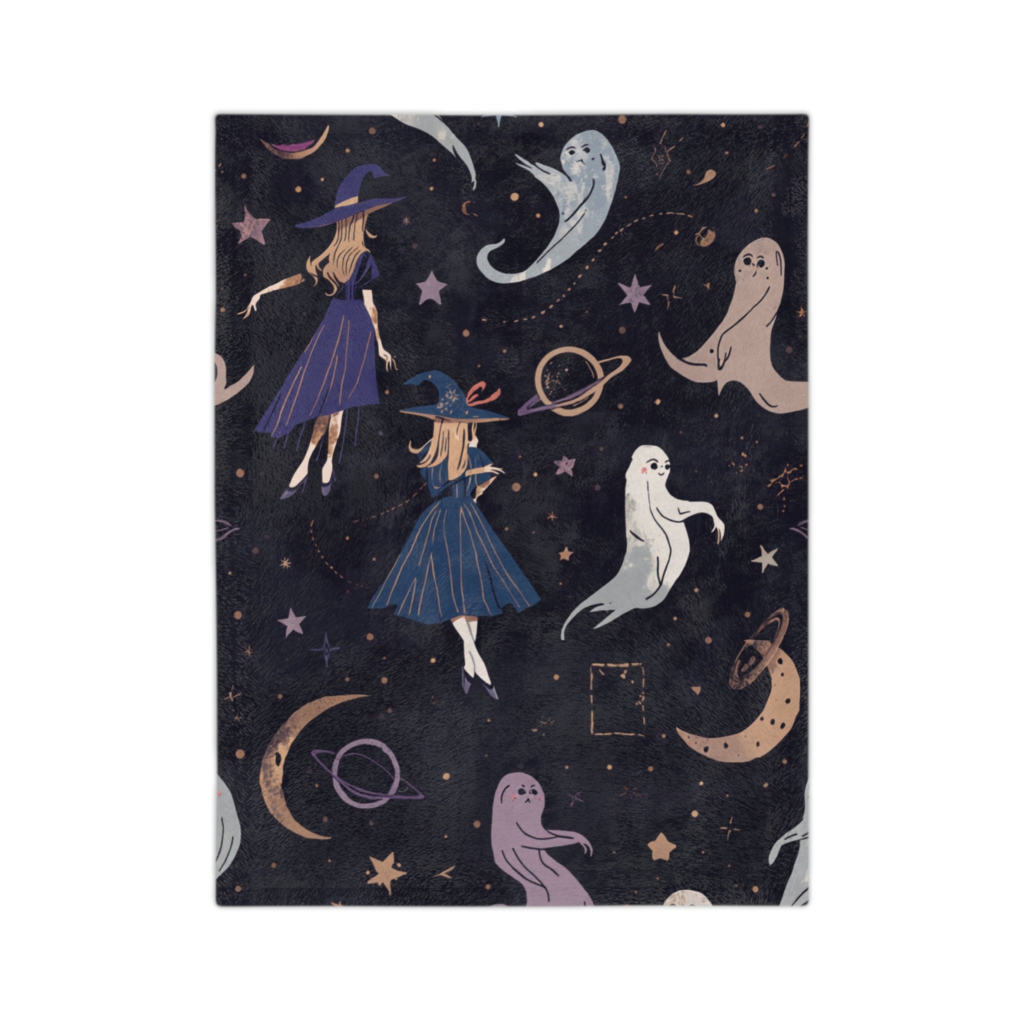 Witch & Ghosts Velveteen Blanket