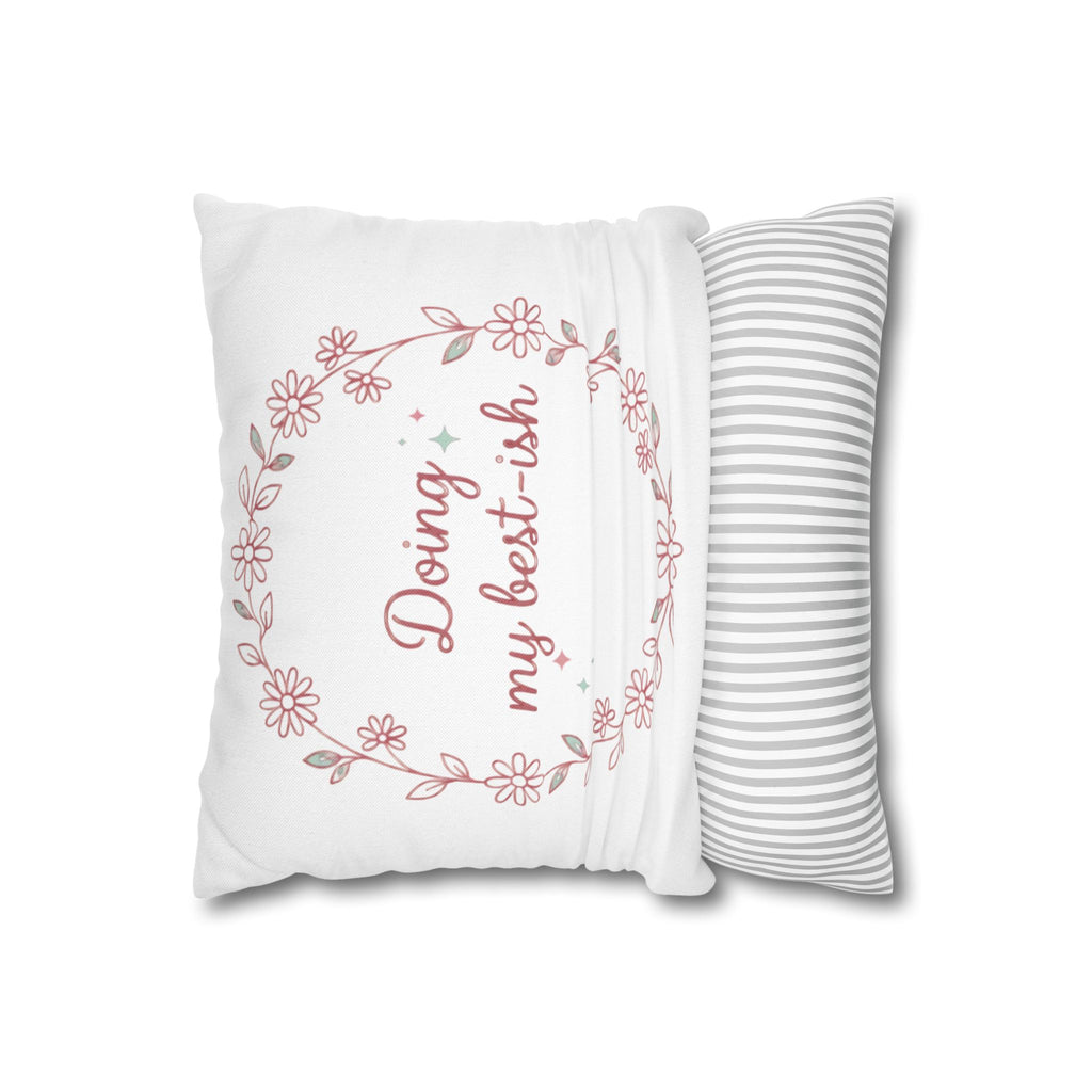 Doing my best-ish Square Pillowcase | Floral Wreath Decorative Pillow