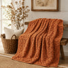 Raised Pumpkin Flannel Blanket
