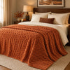Raised Pumpkin Flannel Blanket