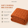 Raised Pumpkin Flannel Blanket