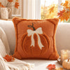 Embroidered Autumn Throw Pillow