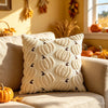 Embroidered Autumn Throw Pillow